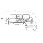 Modern Deep 3-Seat Sofa Couch