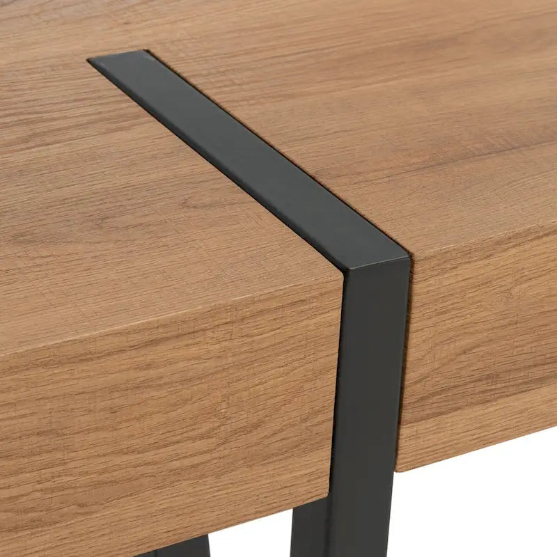 SAFAVIEH Asal Mid-Century Industrial Rustic Dining Room Table - 59.1 W x 35.4 L x 29.5 H - 59Wx35Dx30H