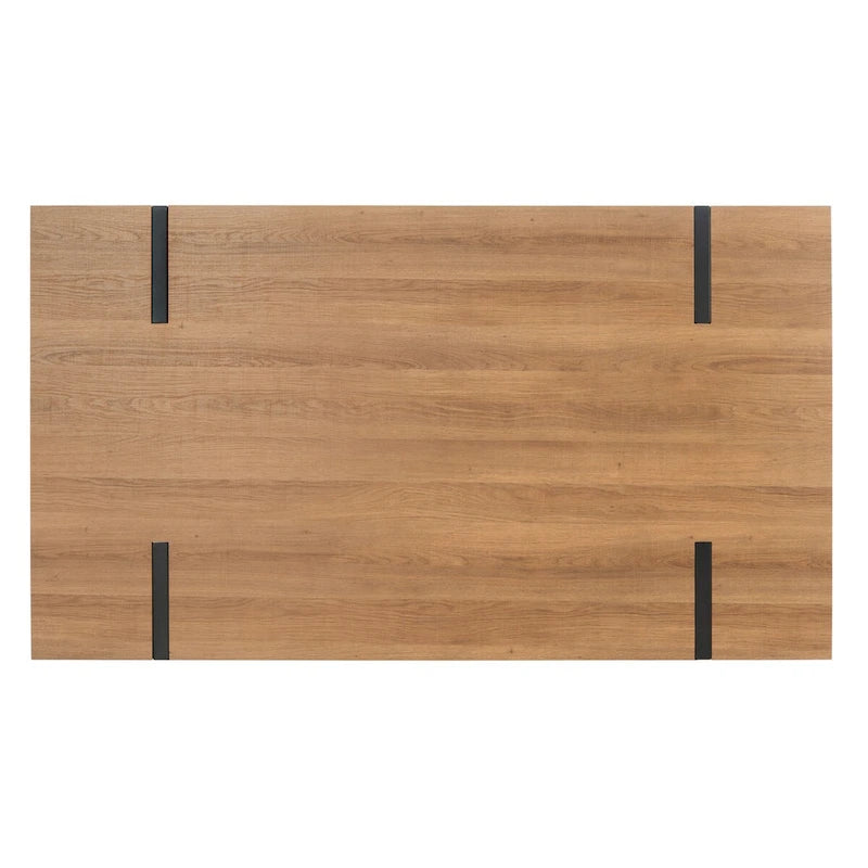 SAFAVIEH Asal Mid-Century Industrial Rustic Dining Room Table - 59.1 W x 35.4 L x 29.5 H - 59Wx35Dx30H