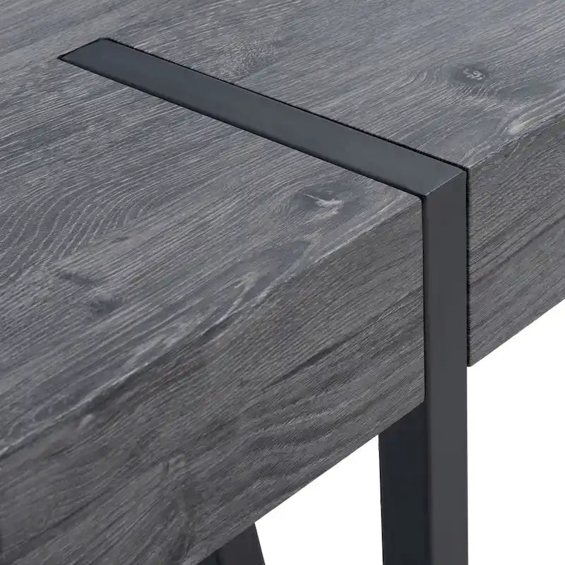 SAFAVIEH Asal Mid-Century Industrial Rustic Dining Room Table - 59.1 W x 35.4 L x 29.5 H - 59Wx35Dx30H