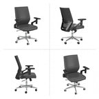 Cabot Mid Back Leather Office Chair by Bush Furniture