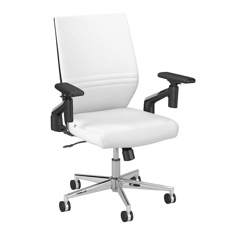 Cabot Mid Back Leather Office Chair by Bush Furniture