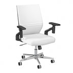 Cabot Mid Back Leather Office Chair by Bush Furniture