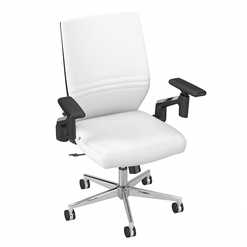 Cabot Mid Back Leather Office Chair by Bush Furniture