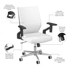 Cabot Mid Back Leather Office Chair by Bush Furniture